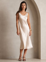 [Beige] SilkSilky-FR Sleeveless Robes 006