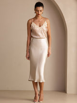 [Beige] SilkSilky-FR Jupes 007