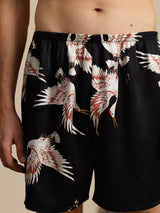 [Noir] SilkSilky-FR Mens Sleep Bottoms 004