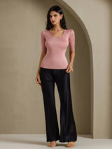 [Cameo Rose] SilkSilky-FR Half Sleeve Femme T-Shirt 007