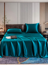 [Bleu Royal] SilkSilky-FR Parure de Lit Soie 001