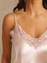 [Rose] SilkSilky-FR Sleeveless V Neck Ensemble Camisole 004