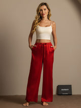 [Rouge Vineux] SilkSilky-FR Femme Pantalons 004