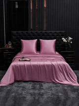 [Mauve Pâle] SilkSilky-FR Parure de Lit Soie 001