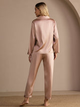[Toscane] SilkSilky-FR Long Sleeve Lapel Collar Femme Pyjamas 002