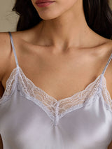 [Argent] SilkSilky-FR Sleeveless Sweetheart Neck Chemises de nuit 004