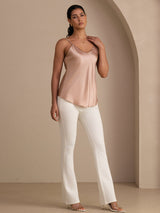 [Toscane] SilkSilky-FR Spaghetti Strap V Neck Top À Fines Brides 007