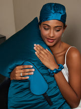 [Bleu Royal] SilkSilky-FR 22Momme Pure Soie Pillowcase Set 003