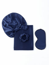 [Bleu Foncé] SilkSilky-FR 19Momme Pillowcase Set 005