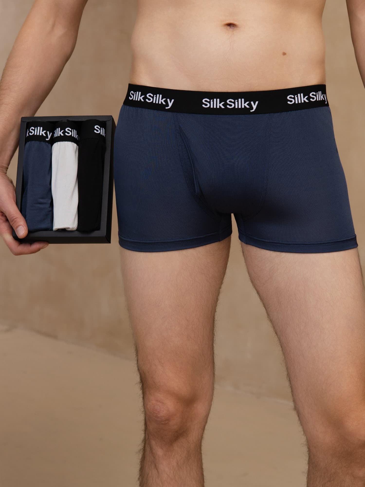 [Multi] SilkSilky-FR 100% Silk Jersey Homme Sous-vêtements 001
