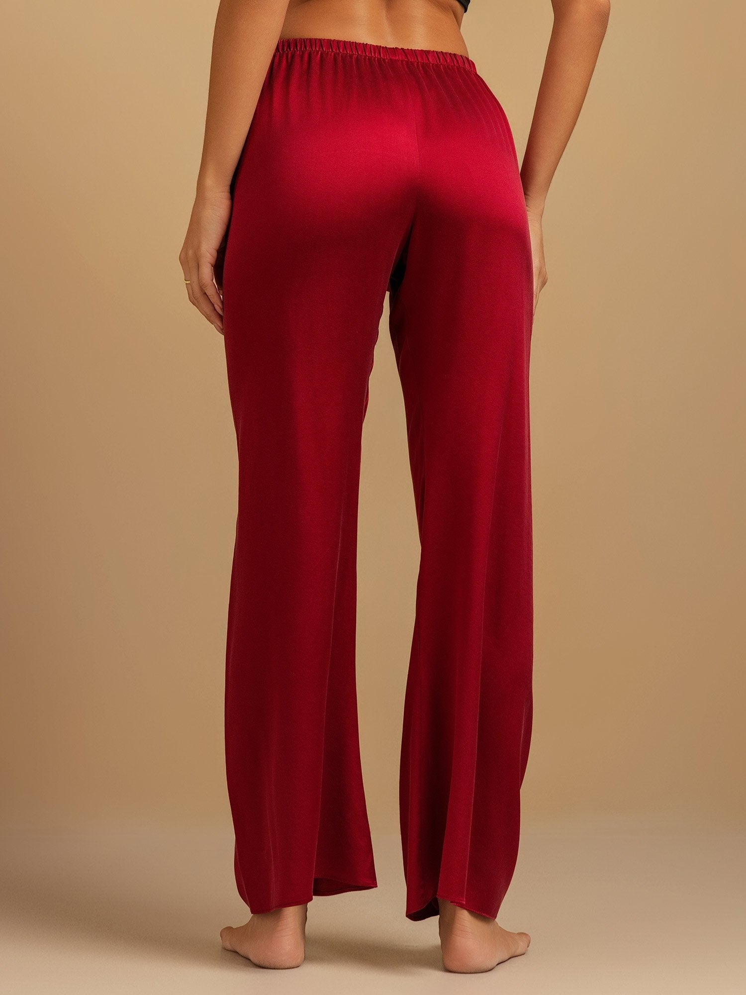 [Rouge Vineux] SilkSilky-FR 19Momme Soie Womens Sleep Bottoms 002,