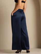[BleuFoncé] SilkSilky-FR 19Momme Womens Pants 002