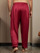[Rouge Vineux] SilkSilky-FR Pure Soie Mens Sleep Bottoms 002