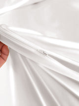 [Blanc] SilkSilky-FR Parure de Lit Soie 006