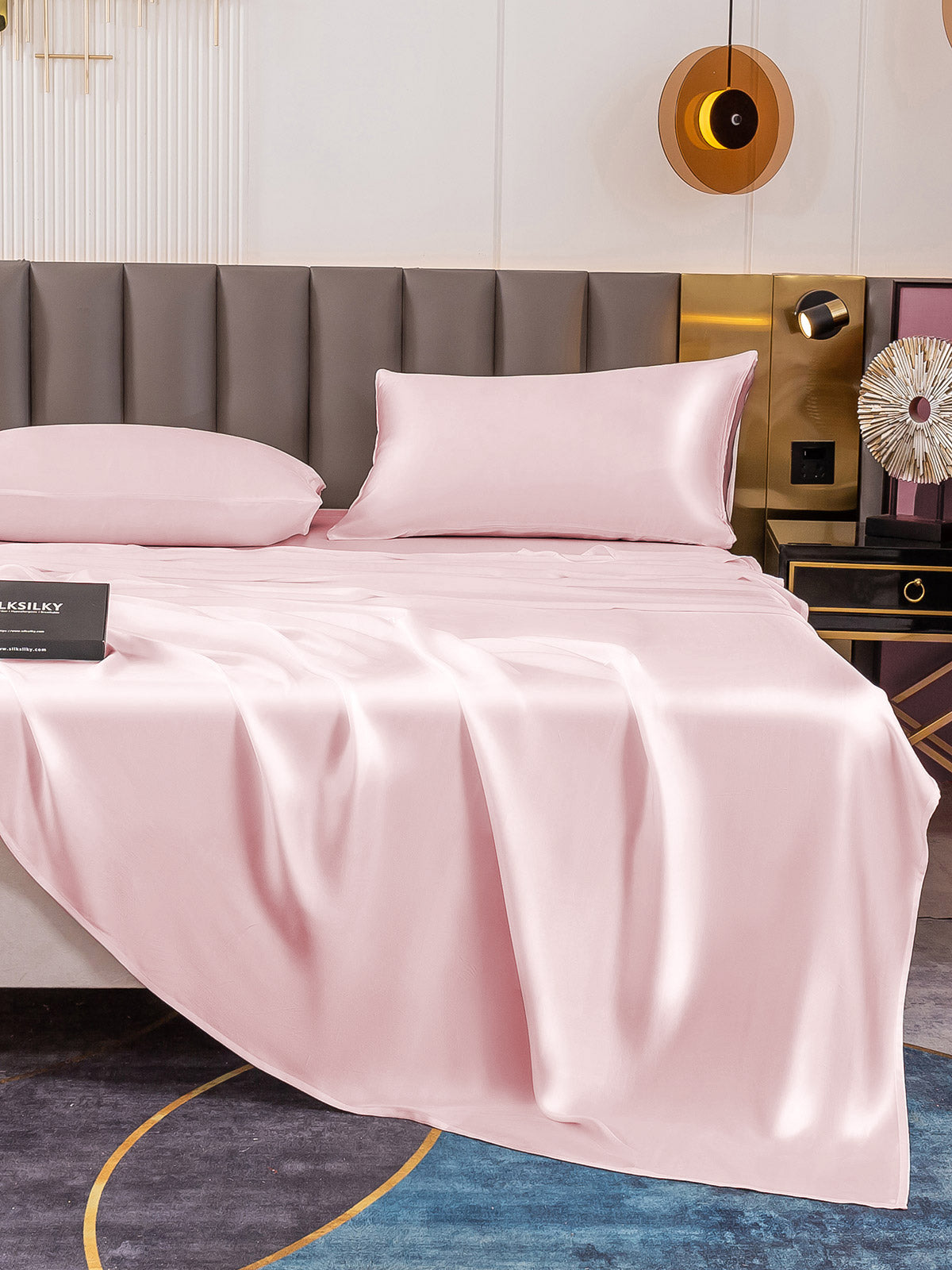 [Rose] SilkSilky-FR 19Momme Pure Silk Bedding Set 006