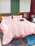 SilkSilky FR 25Momme Pure Soie Bedding Set Rose 002