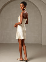 [Jaune Clair] SilkSilky-FR Sleeveless Cowl Neck Robes 002