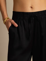 [Noir] SilkSilky-FR 19Momme Womens Pants 006