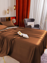 [Café] SilkSilky-FR 19Momme Parure de Lit Soie 005