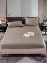 22Momme 3 pièces soie 1x drap housse+2x taies d‘oreiller