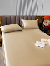 22Momme 3 pièces soie 1x drap housse+2x taies d‘oreiller