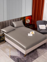 22Momme 3 pièces soie 1x drap housse+2x taies d‘oreiller