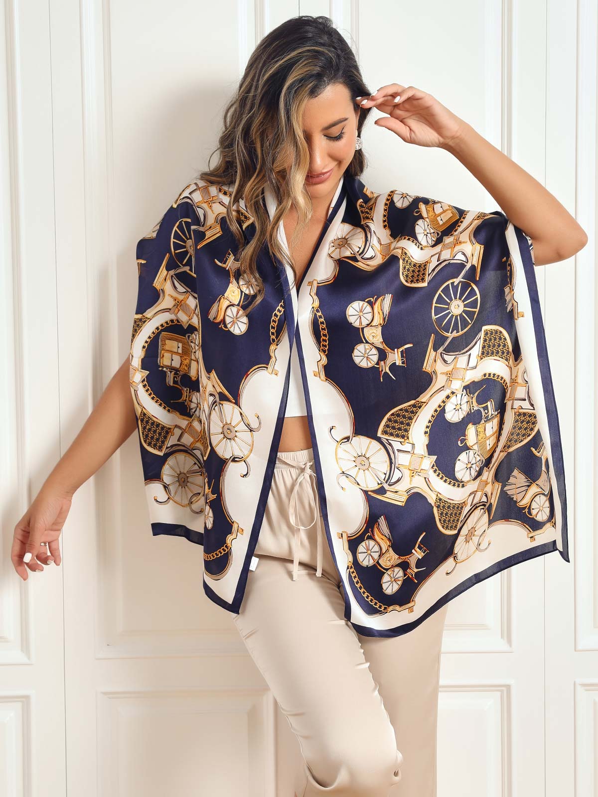 [P026] SilkSilky-FR Pure Soie Scarf 001,