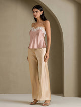 [Toscane] SilkSilky-FR Spaghetti Strap V Neck Top À Fines Brides 006