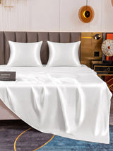 [Blanc] SilkSilky-FR Parure de Lit Soie 005