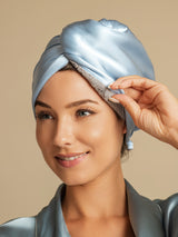 [Bleu Ciel] SilkSilky-FR Turban Cheveux 001