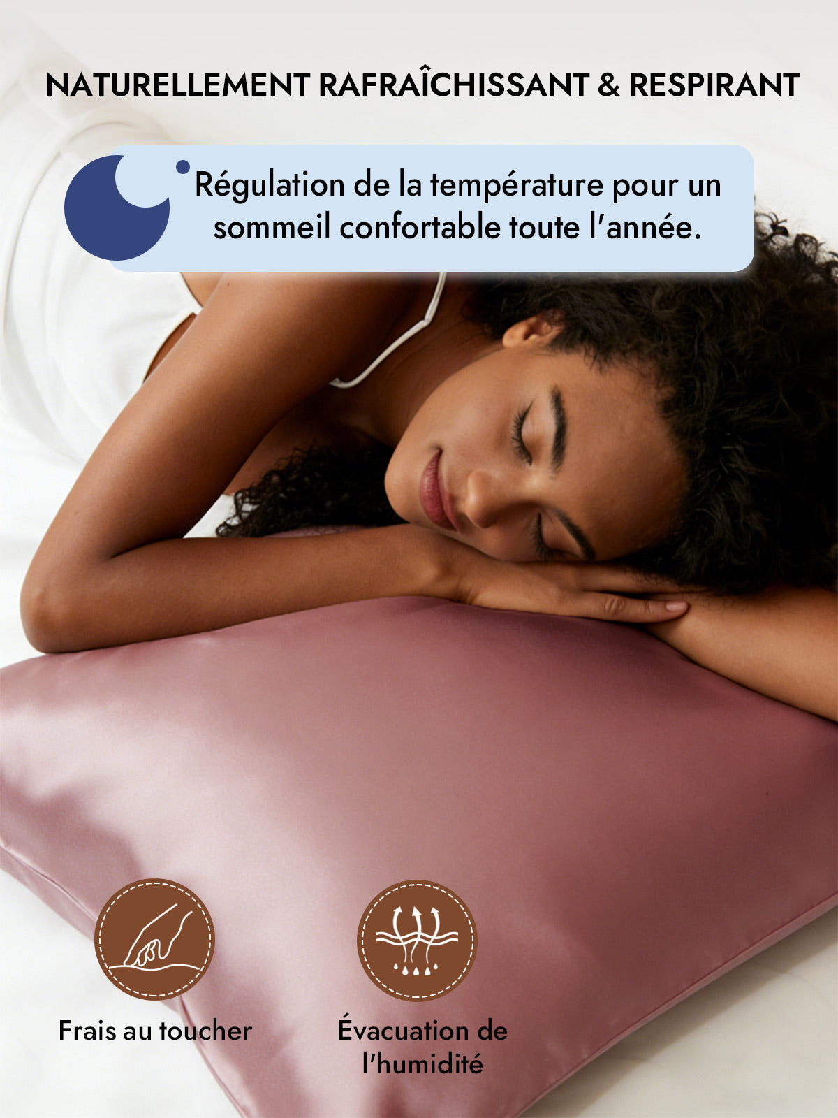 [Mauve Pâle] SilkSilky-FR 19Momme Taies d'Oreiller 005