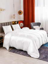 [Blanc] SilkSilky-FR Parure de Lit Soie 001