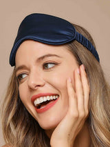 [Bleu Foncé] SilkSilky-FR Masques pour les Yeux 004