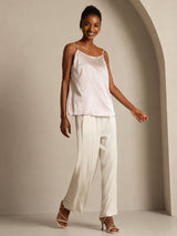[Beige] SilkSilky-FR Spaghetti Strap Top À Fines Brides 006