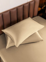 [Beige] SilkSilky-FR Taies d'Oreiller 004