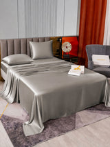 [Gris] SilkSilky-FR Parure de Lit Soie 005