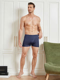 SilkSilky FR Soie Tricotée Mens Underwear BleuFoncé 004