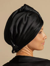 [Noir] SilkSilky-FR Turban Cheveux 002