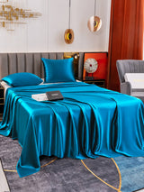 [Bleu Royal] SilkSilky-FR Parure de Lit Soie 003