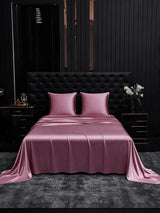 [Mauve Pâle] SilkSilky-FR Parure de Lit Soie 001