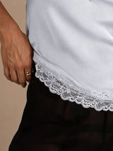 [Bleu Grisâtre] SilkSilky-FR Spaghetti Strap V Neck Top À Fines Brides 005