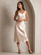[Beige] SilkSilky-FR Sleeveless Robes 003
