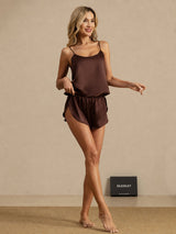 [Brun] SilkSilky-FR Spaghetti Strap Ensemble Camisole 007