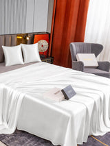 [Blanc] SilkSilky-FR Parure de Lit Soie 004