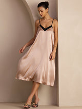 [Toscane] SilkSilky-FR Spaghetti Strap V Neck Robes 001