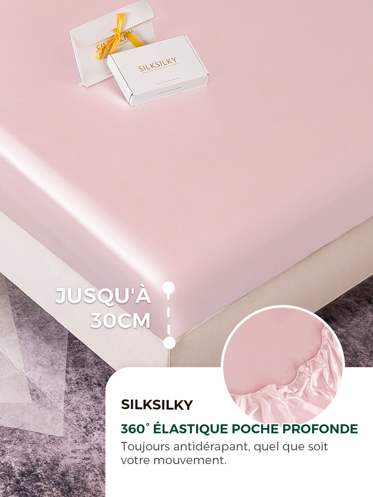 [Rose] SilkSilky-FR 22Momme Pure Soie Bedding Set 004