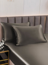 [Gris Foncé] SilkSilky-FR 30Momme Taies d'Oreiller 003