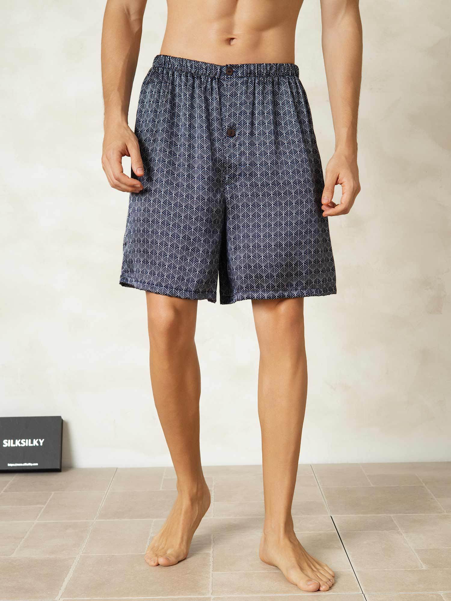 [GinkgoMarine] SilkSilky-FR Soie Mens Sleep Bottoms 001