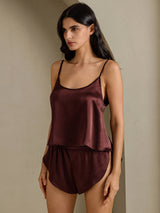[Brun] SilkSilky-FR Spaghetti Strap Ensemble Camisole 003