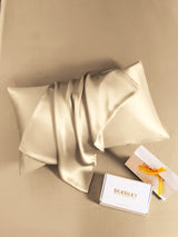 [Beige] SilkSilky-FR Taies d'Oreiller 005
